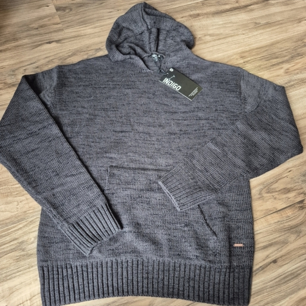 NWT Mens Indigo Hoodie Size S
